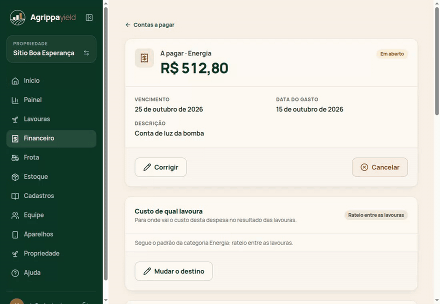 Pagando uma conta com um cheque de valor maior, com troco